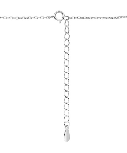 Silver chain with onyx pendant