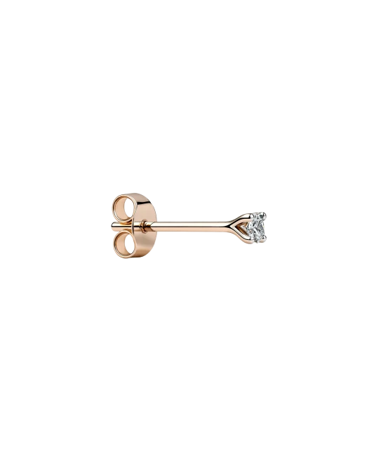 Gold earring with a 0.05 ct diamond (1pc.)