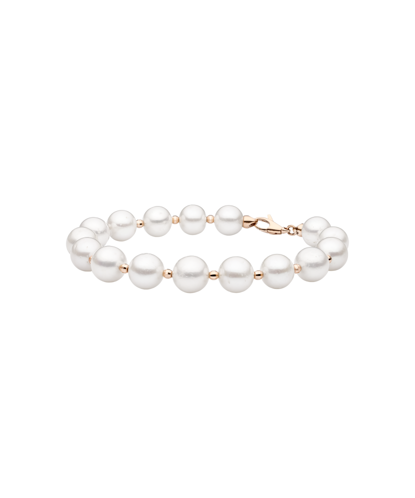 Pearl bracelet with gold