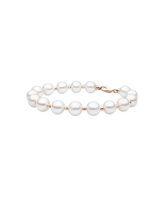 Pearl bracelet with gold