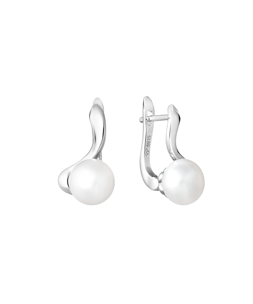 Sidabriniai auskarai su natūraliais perlais  - Goldinga