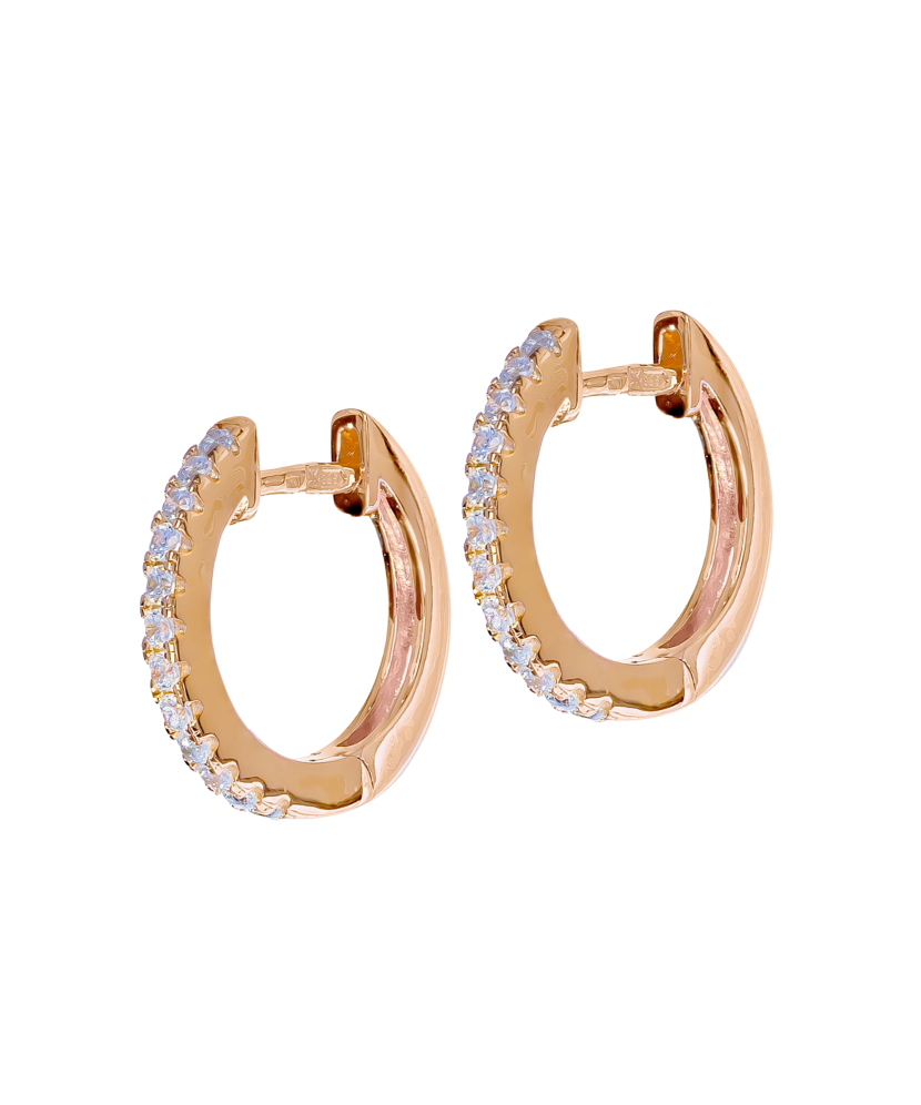 Kultaahopeiset korvakorut zirkoneilla