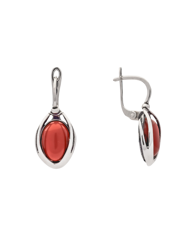 Sterling silver earrings with corals