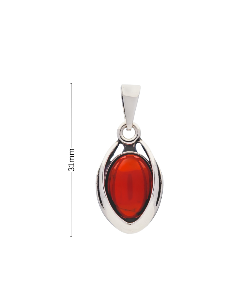 Sterling silver pendant with coral