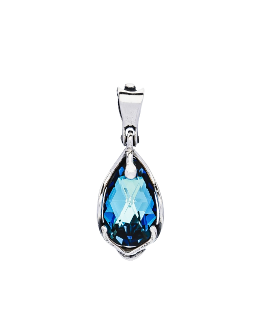Sterling silver pendant with crystal