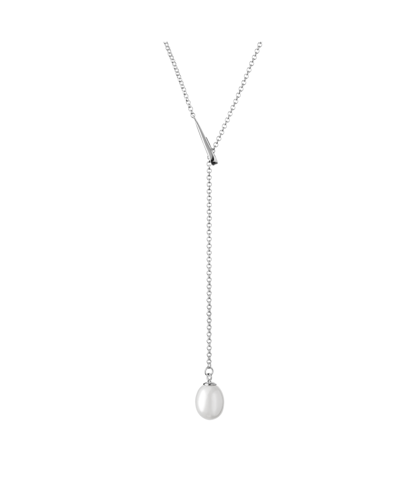 Sterling silver chain with pearl pendant