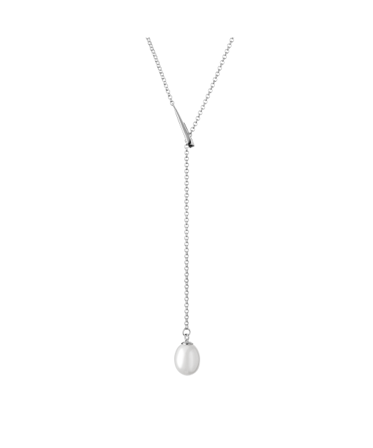 Sterling silver chain with pearl pendant