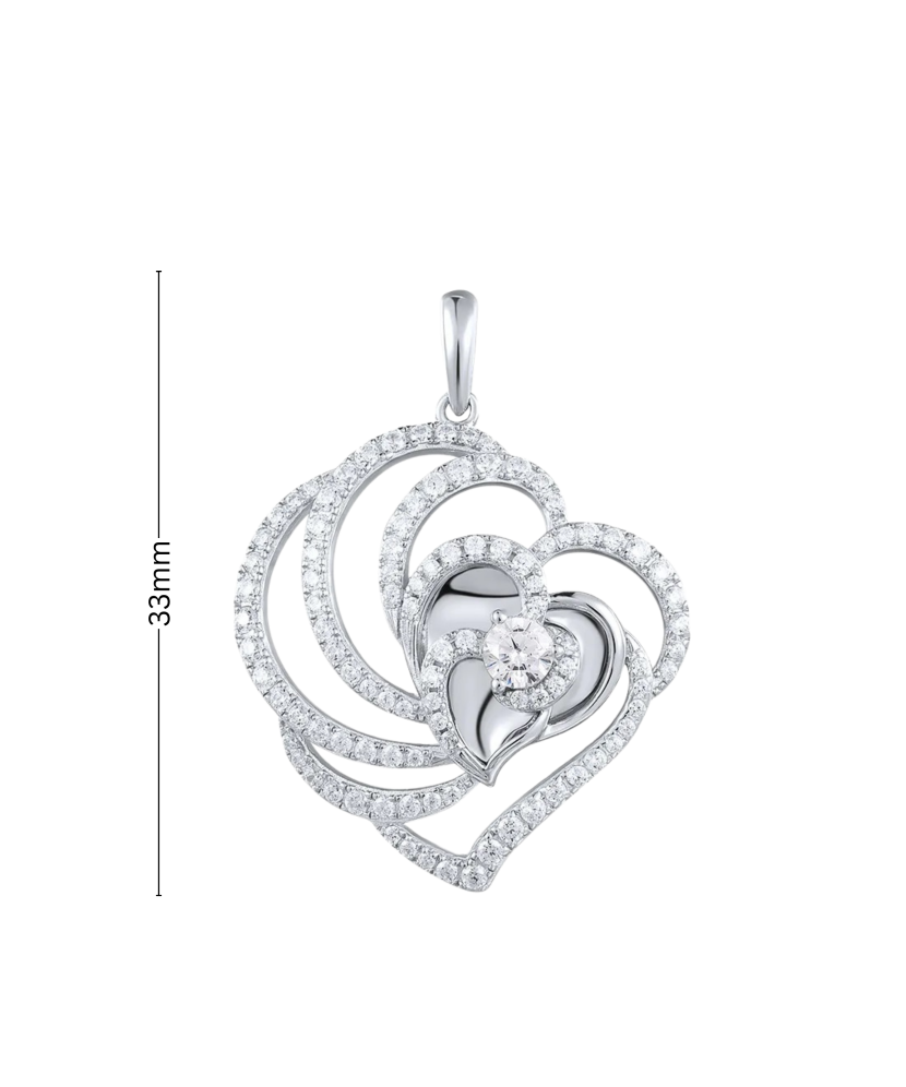 Sterling silver pendant with zircons