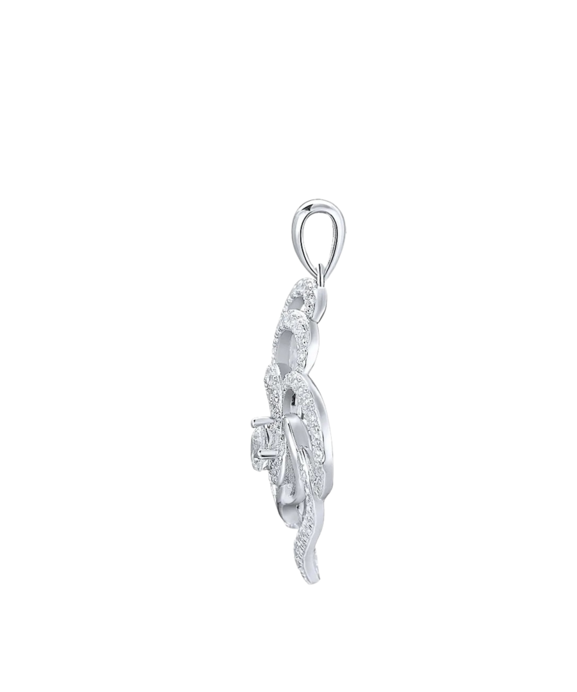 Sterling silver pendant with zircons