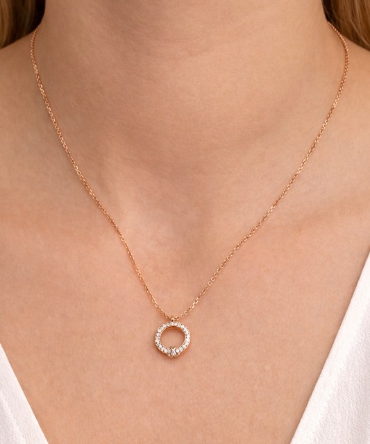 Gilded sterling silver chain with pendant