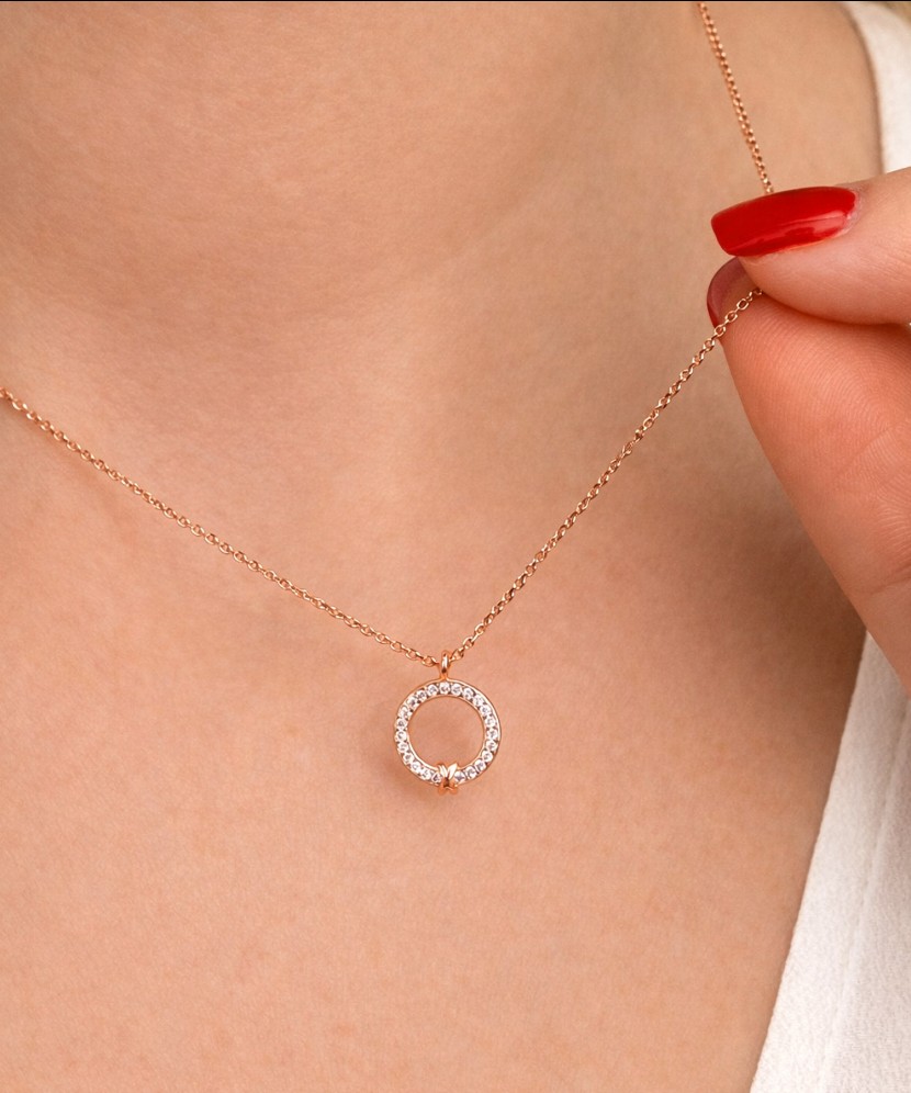 Gilded sterling silver chain with pendant