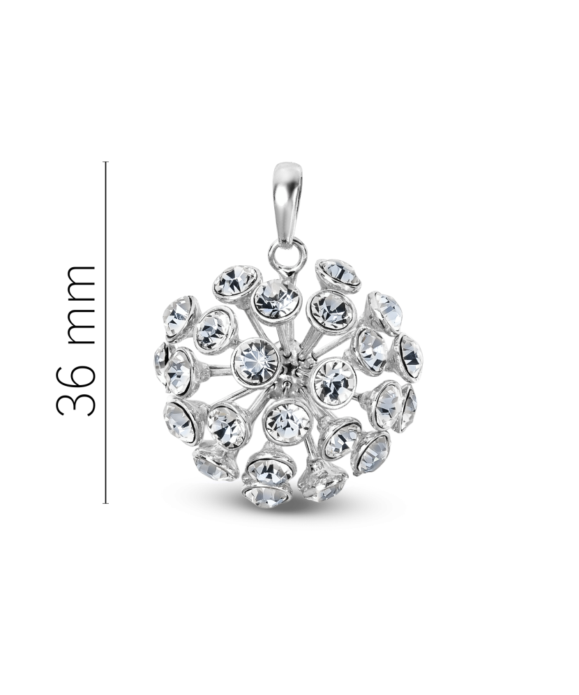 Sterling silver pendant with crystals