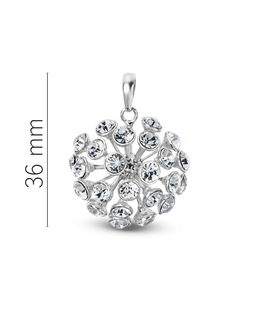 Sterling silver pendant with crystals