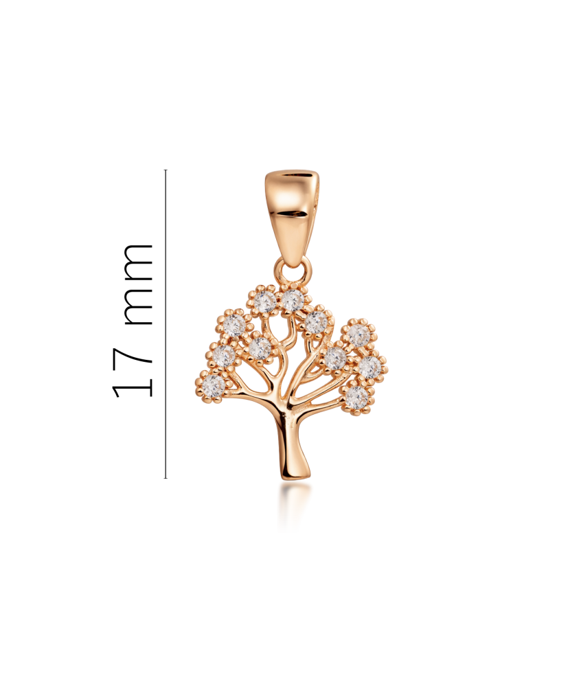 Gold pendant with zircons "Tree of life"