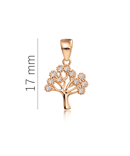 Gold pendant with zircons "Tree of life"