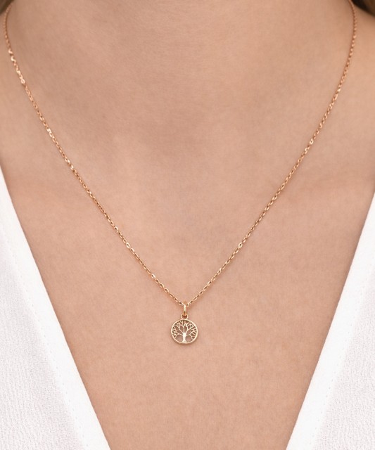 Kultainen riipus zirkoneilla "Elämän puu"