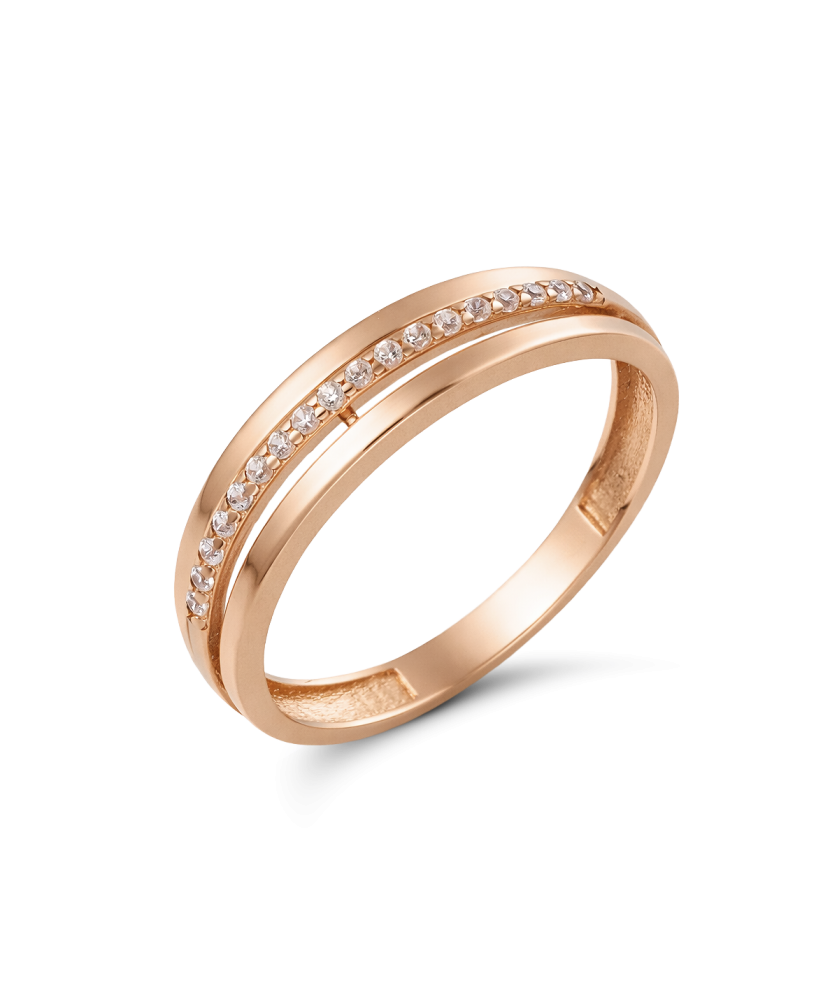 Kultasormus zirkoneilla