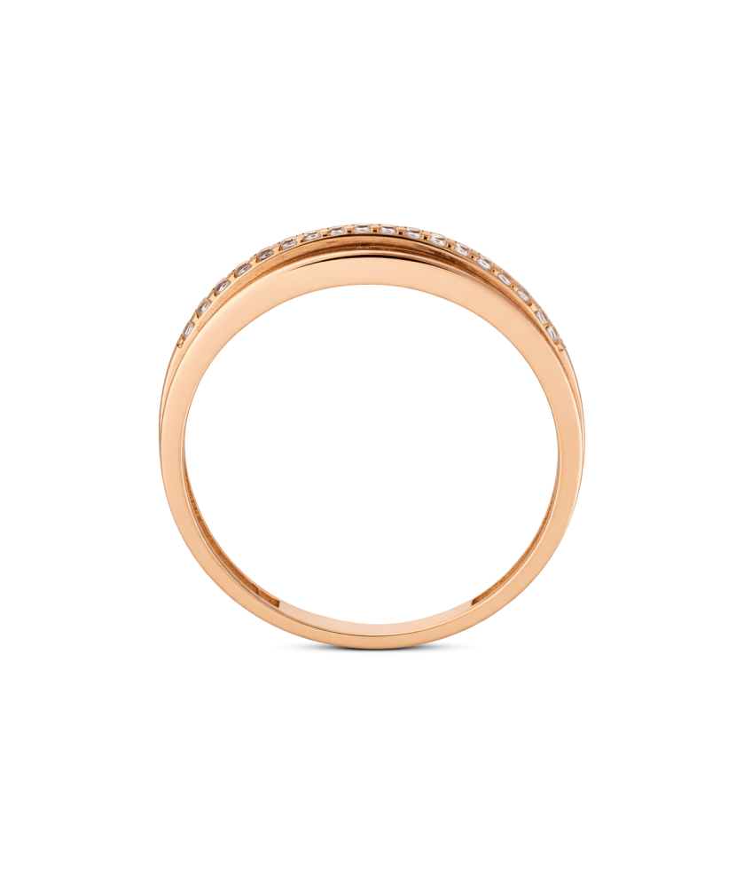 Kultasormus zirkoneilla