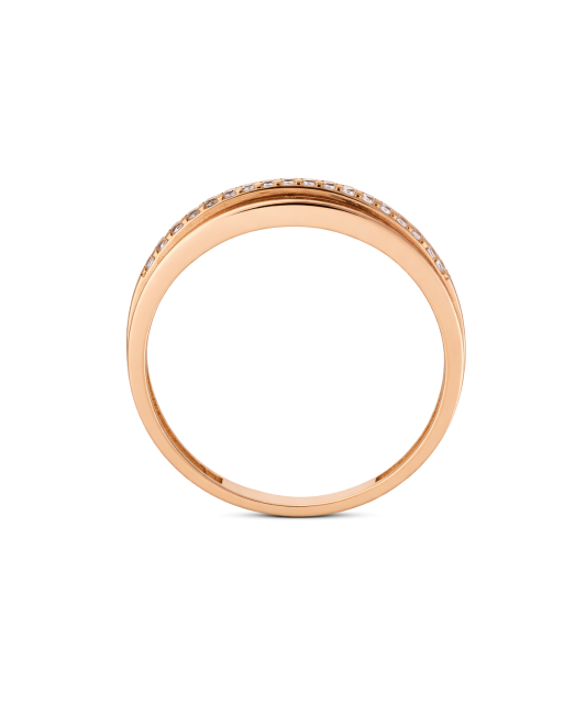 Gold ring with zircons