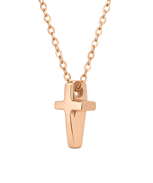 Gold chain with pendant "cross"