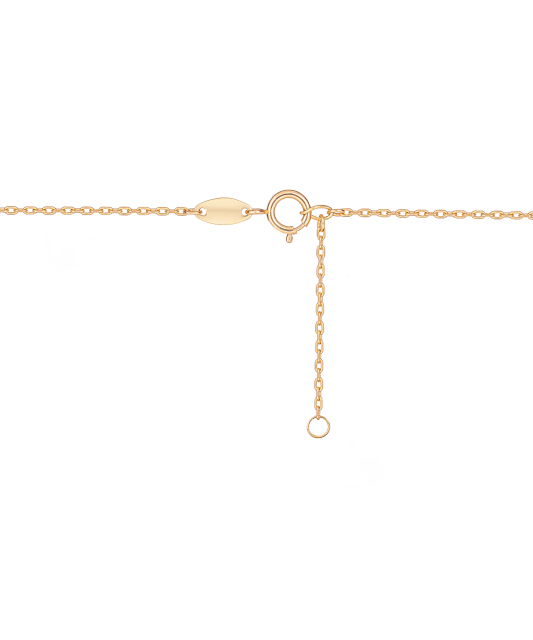 Gold chain with zirconium pendant "heart"