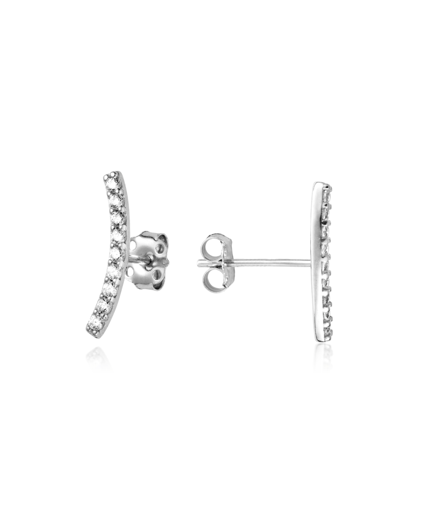 Valkokultaiset korvakorut zirkoneilla