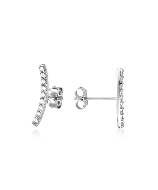 Valkokultaiset korvakorut zirkoneilla