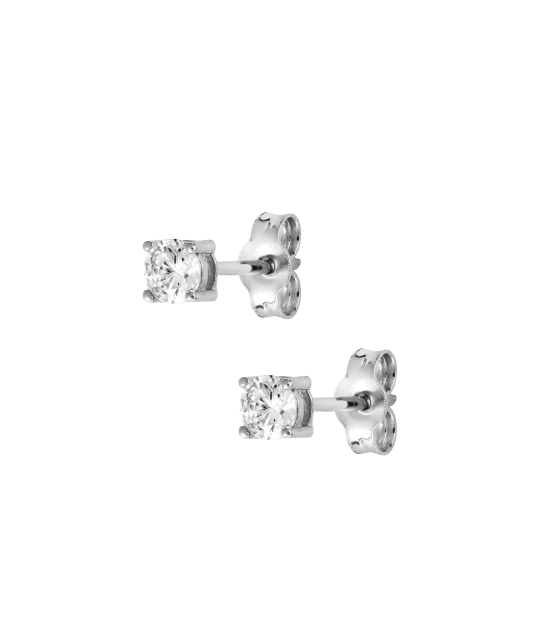 Valkokultaiset korvakorut zirkoneilla