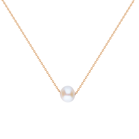 Kultainen kaulakoru helmiriipuksella