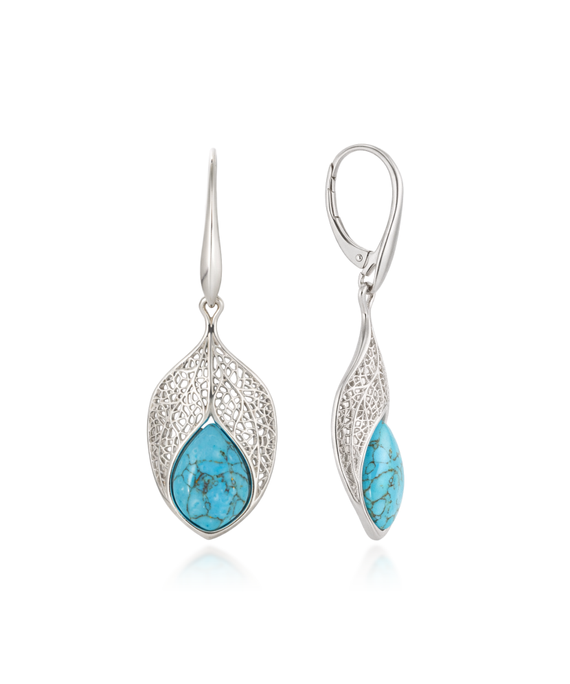 Sterling silver earrings with turquoise