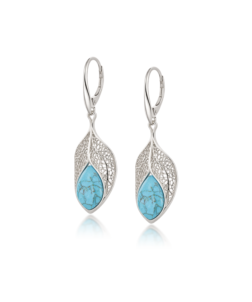 Sterling silver earrings with turquoise