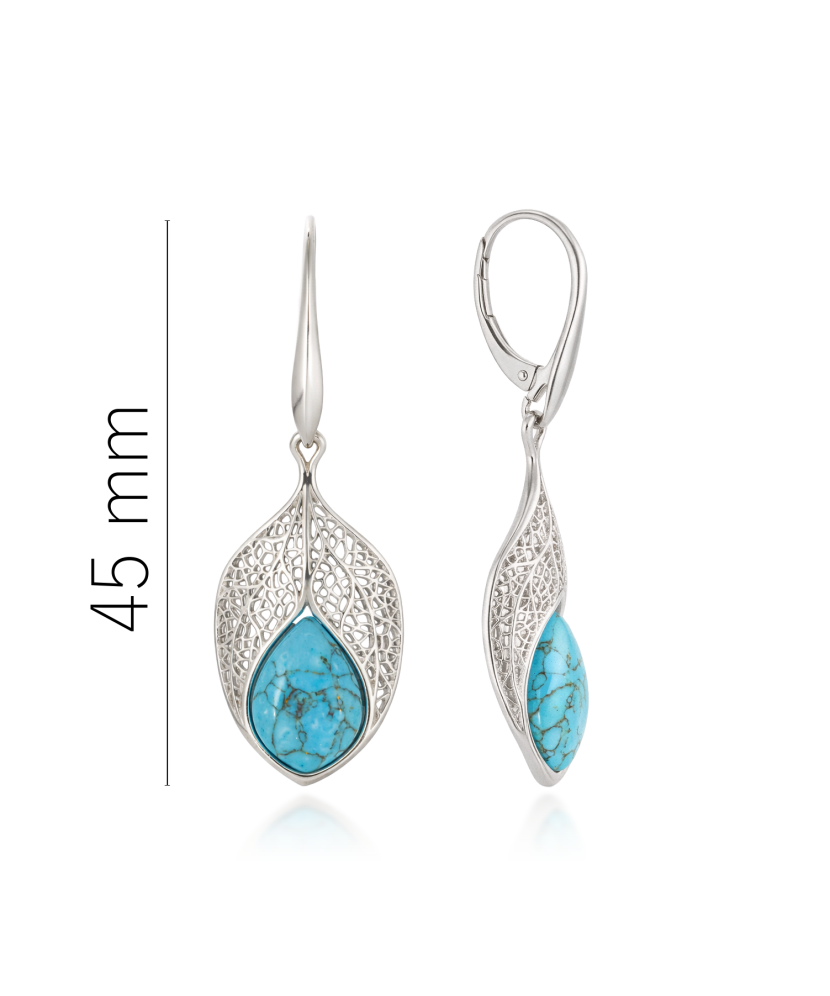 Sterling silver earrings with turquoise
