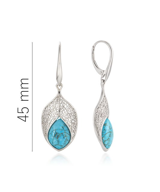 Sterling silver earrings with turquoise