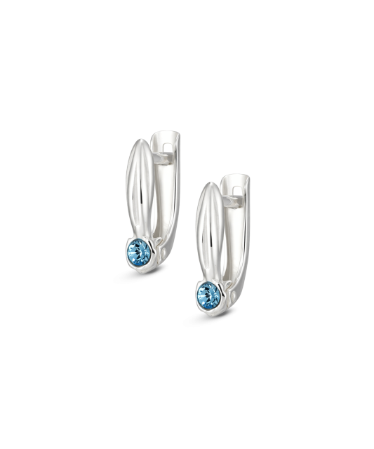 Sterling silver earrings with zircons