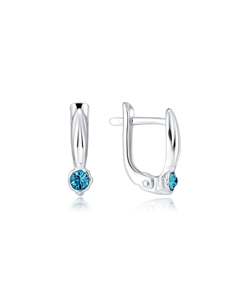 Sterling silver earrings with zircons