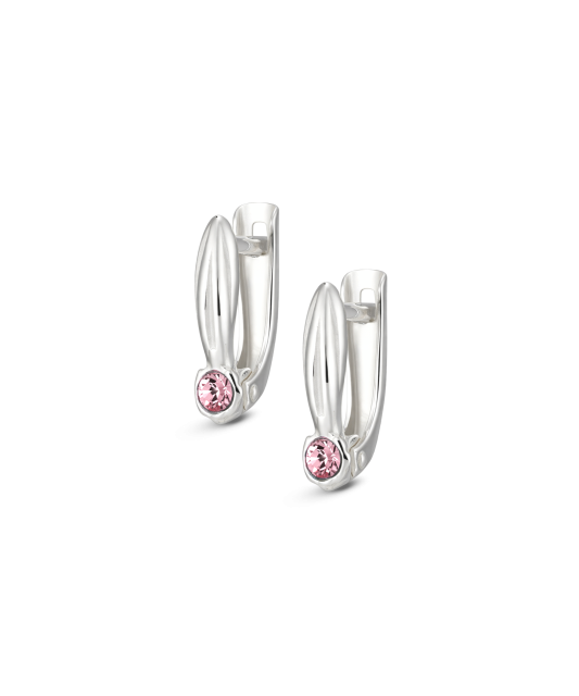 Sterling silver earrings with zircons
