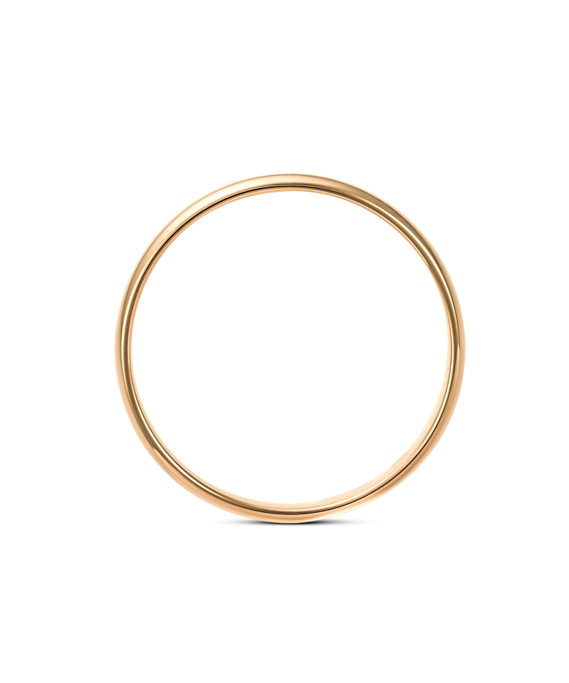Gold wedding ring with diamond 5mm with comfort