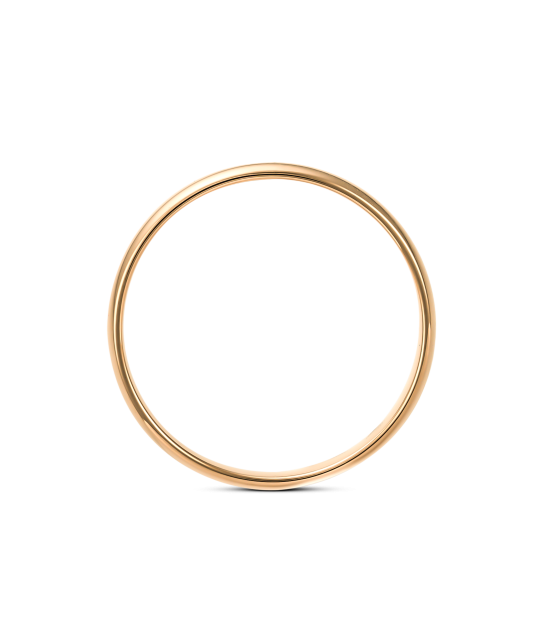 Kultainen vihkisormus timantilla 5 mm, mukavuus