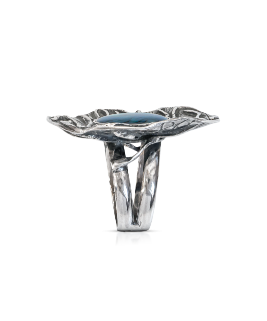 Sterling silver ring with nacre