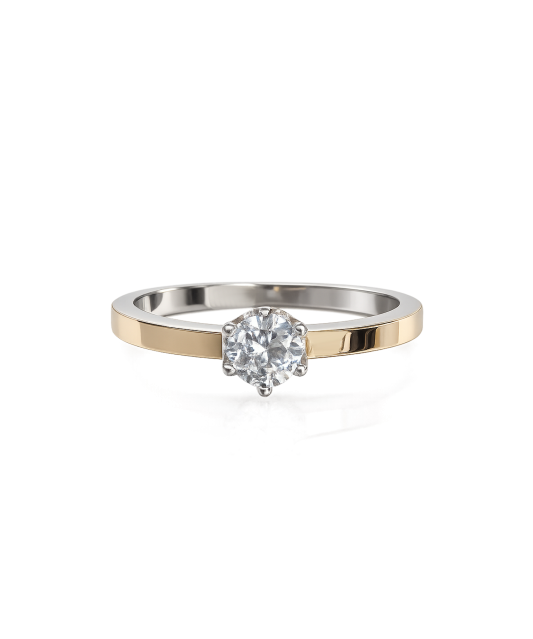 Hopeasormus kullalla peitetty zirkoneilla