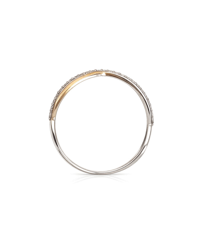 Hopeasormus kullalla peitetty zirkoneilla