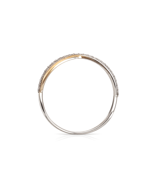 Hopeasormus kullalla peitetty zirkoneilla