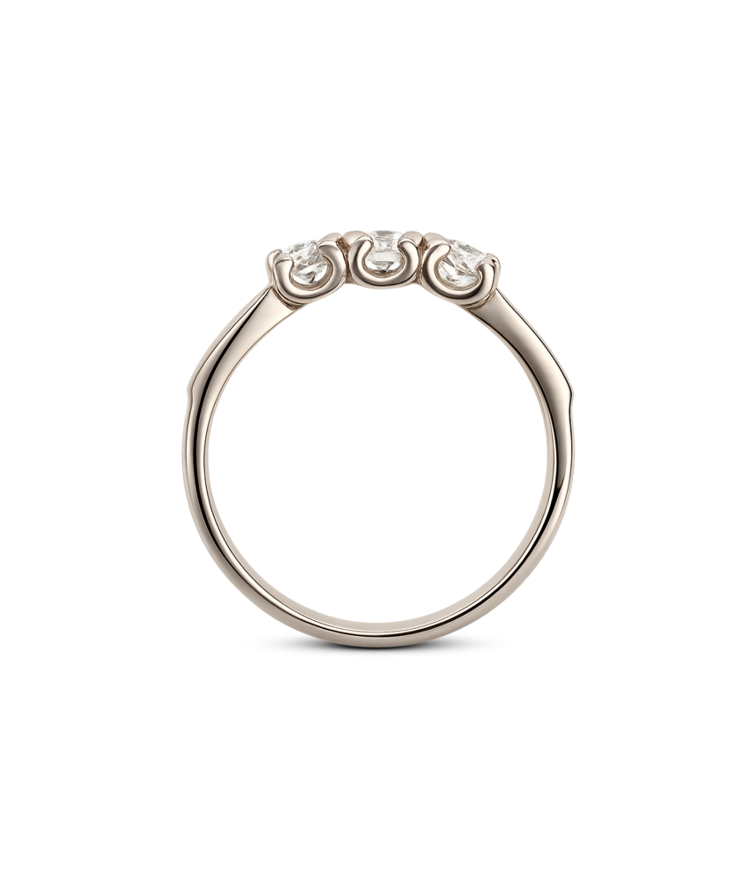 Sterling silver ring gold plated with zircons