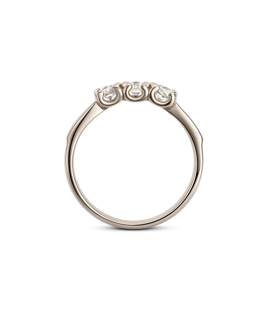 Sterling silver ring gold plated with zircons
