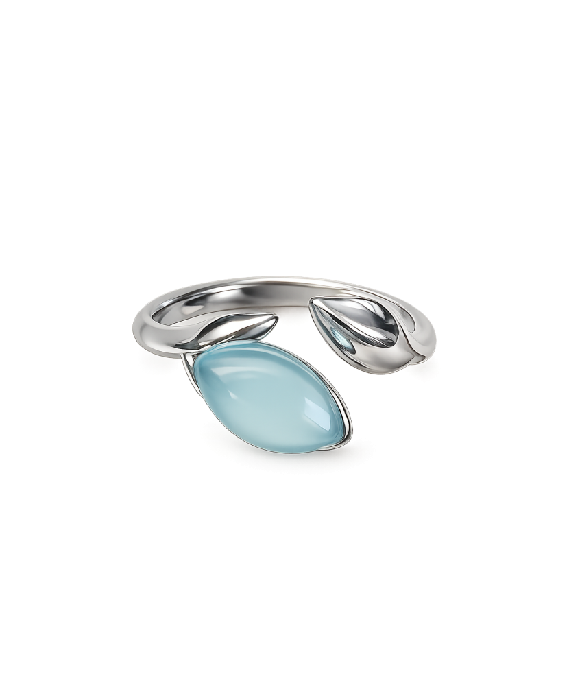 Sterling silver ring with agate