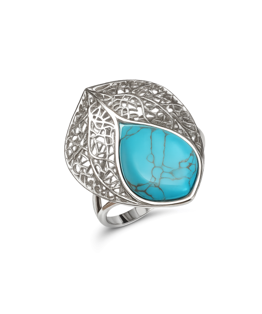 Sterling silver ring with turquoise