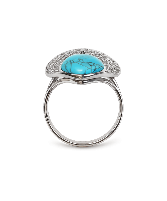Sterling silver ring with turquoise