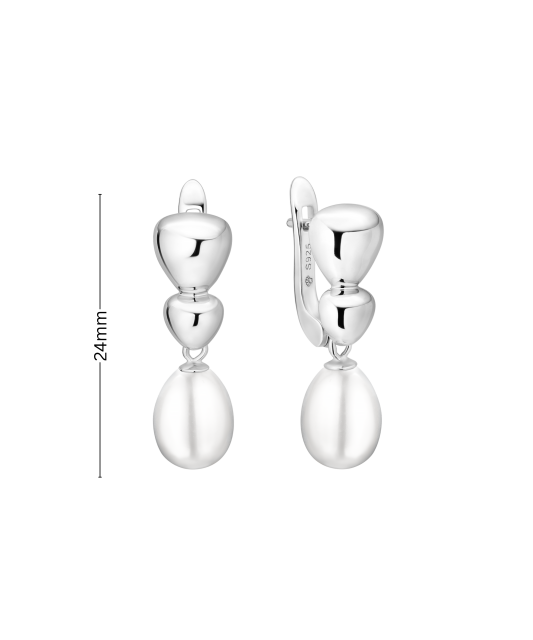 Sterling silver earrings with pearls