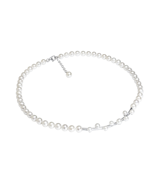 Pearl necklaces with sterling silver