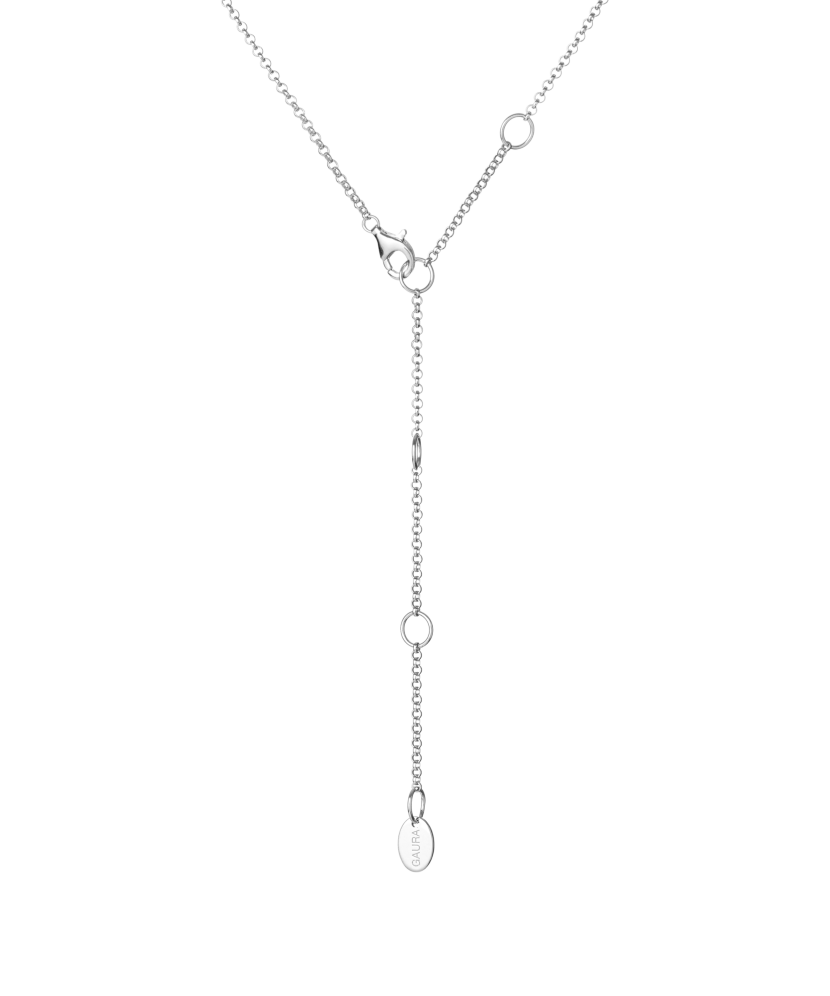 Sterling silver chain with pearl pendant and zircons
